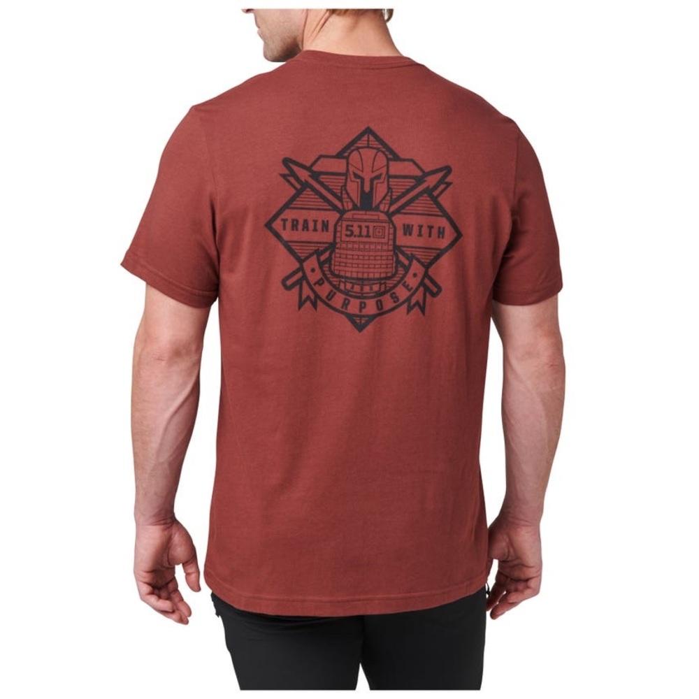 5.11 Tactical Men's Rust Color “Train With Purpose” Graphic Tee size Small